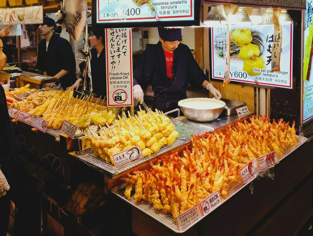 Japanese Market with tempura